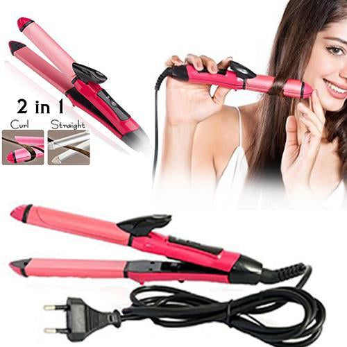 2-in-1 Hair Straightener & Curler – Ceramic Plates | Calm & Curl