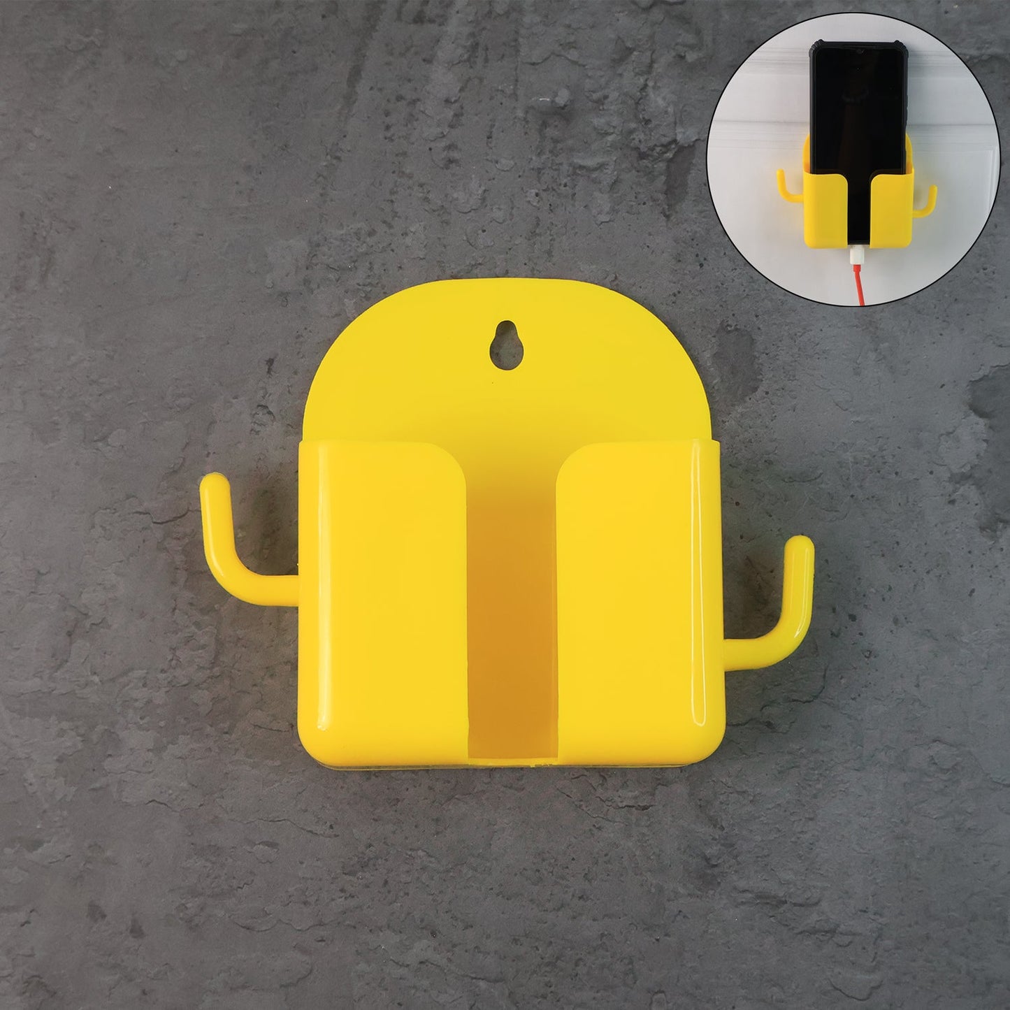 Space-Saving Wall Mount Mobile Phone Holder with Hook – Stand