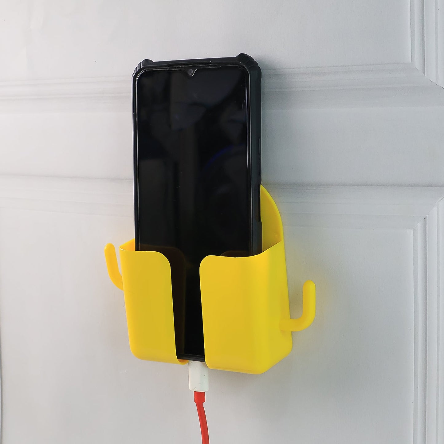 Space-Saving Wall Mount Mobile Phone Holder with Hook – Stand