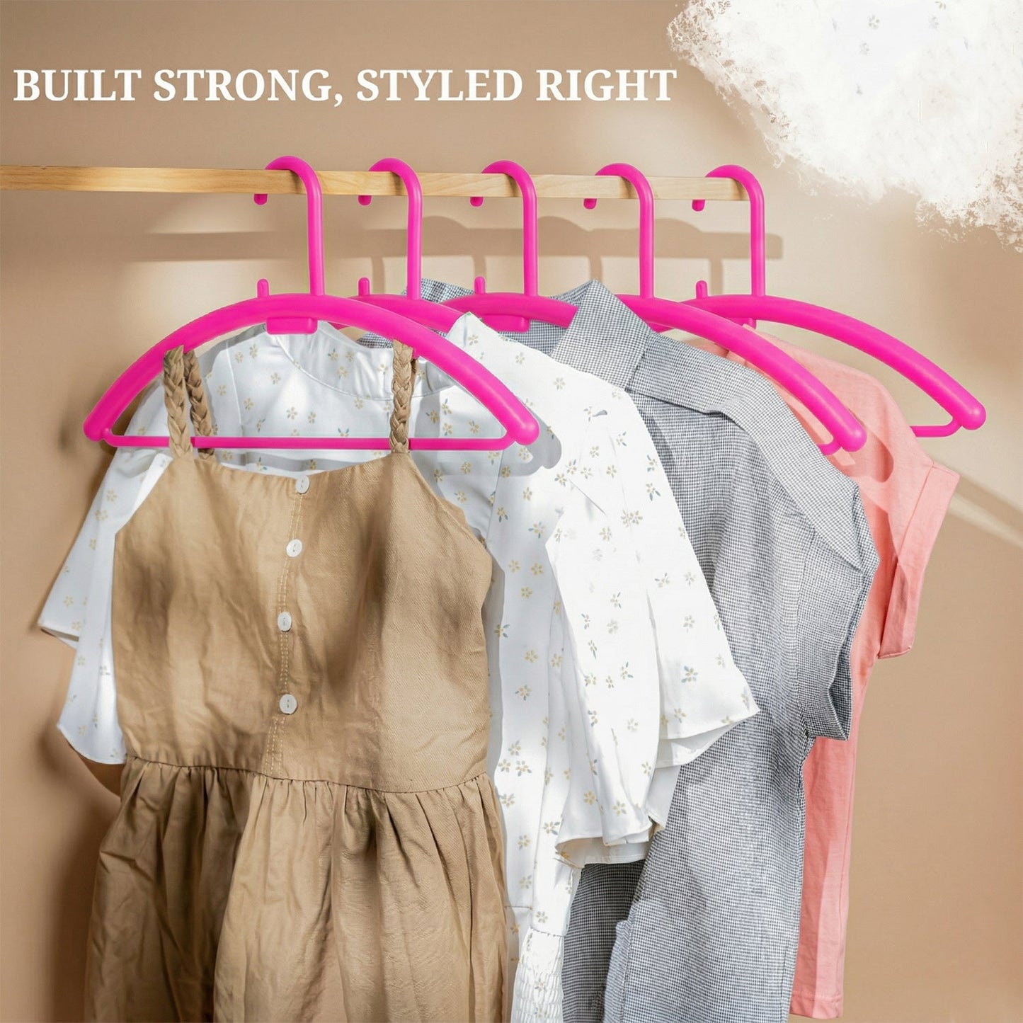 Space-Saving Plastic Clothes Hanger – Durable Wardrobe