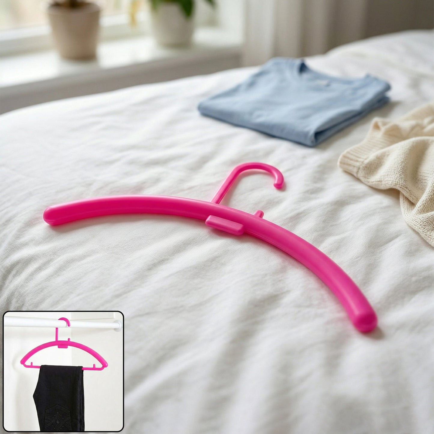 Space-Saving Plastic Clothes Hanger – Durable Wardrobe