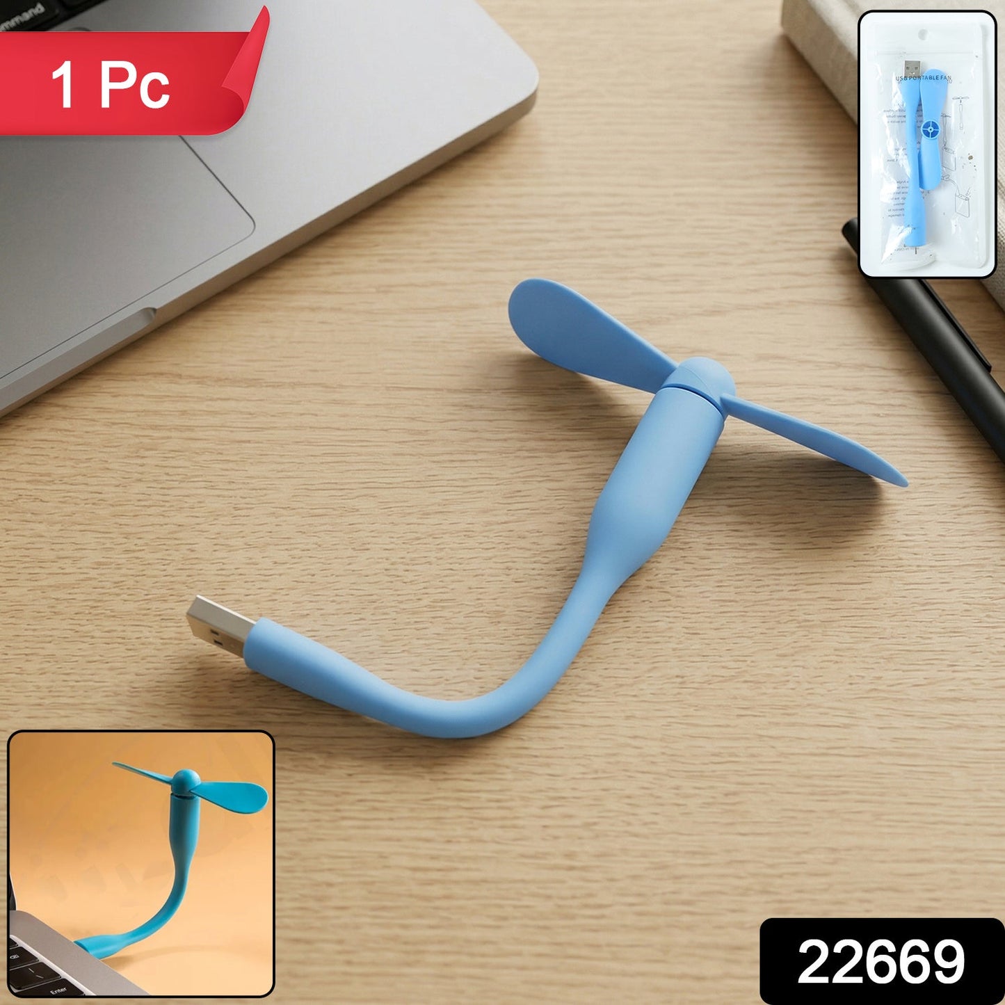 Portable USB Mini Fan – Compact & Adjustable for Personal Cooling
