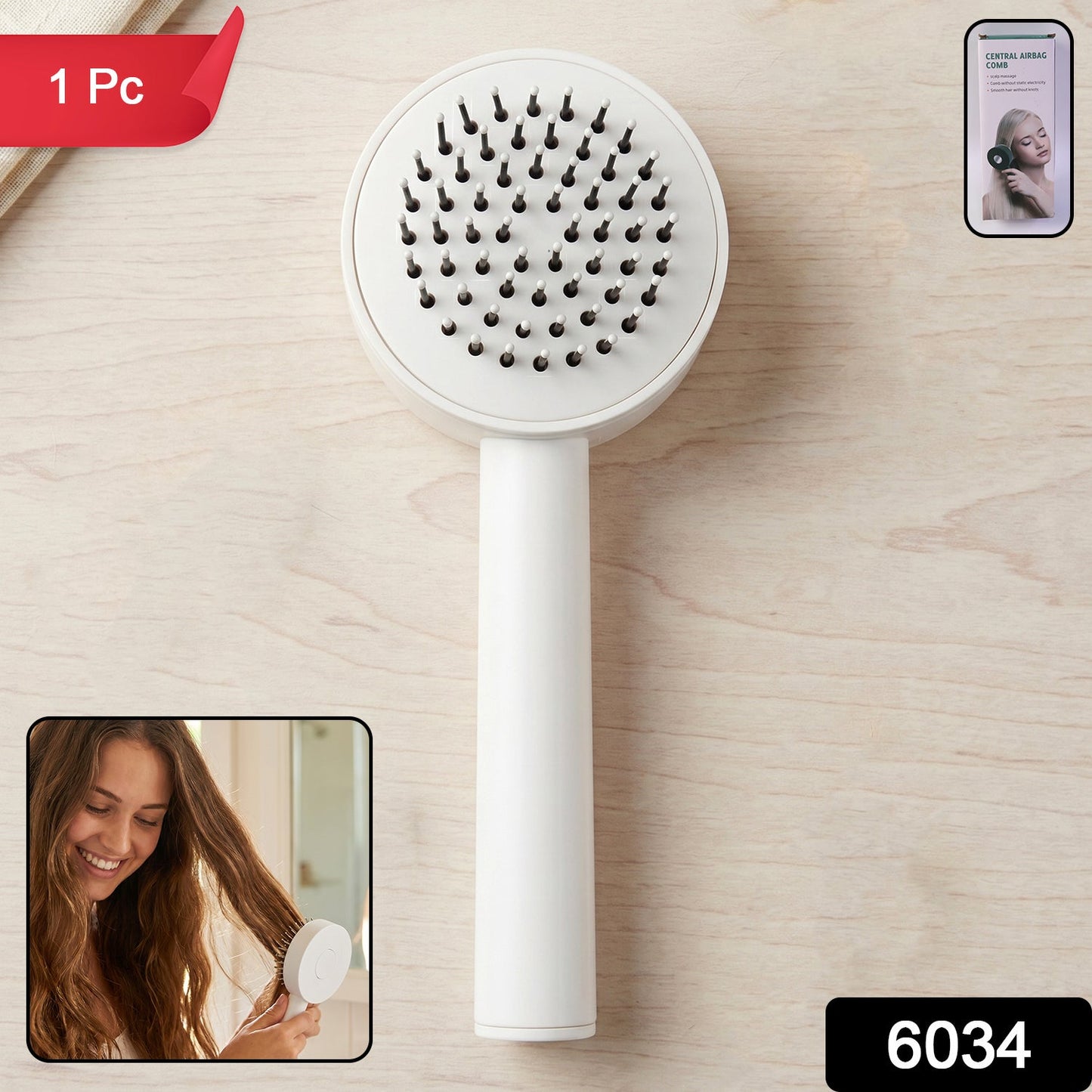 Self-Cleaning Hair Brush – Detangle & Massage | Velvet Wheels