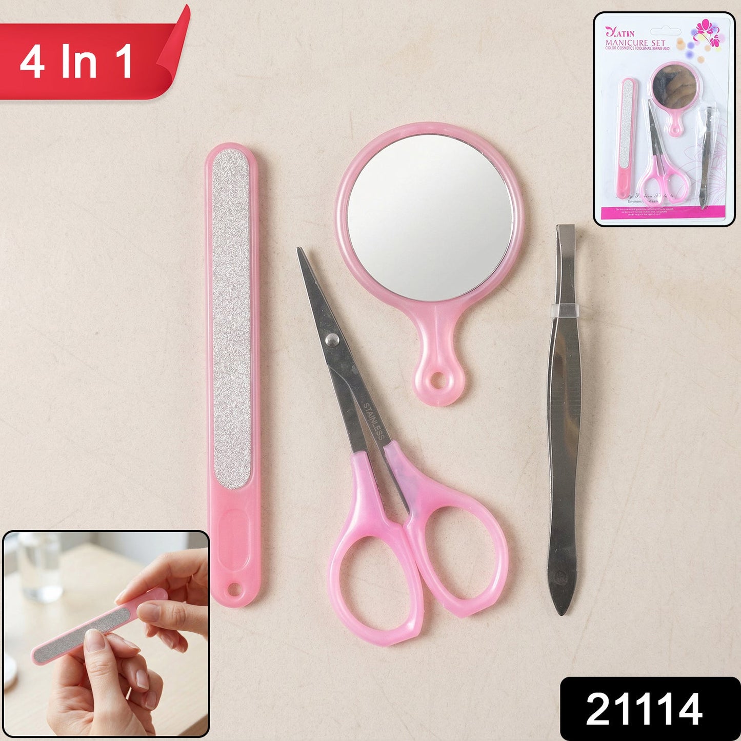 4 in 1 manicure and pedicure kit – Compact & versatile grooming set