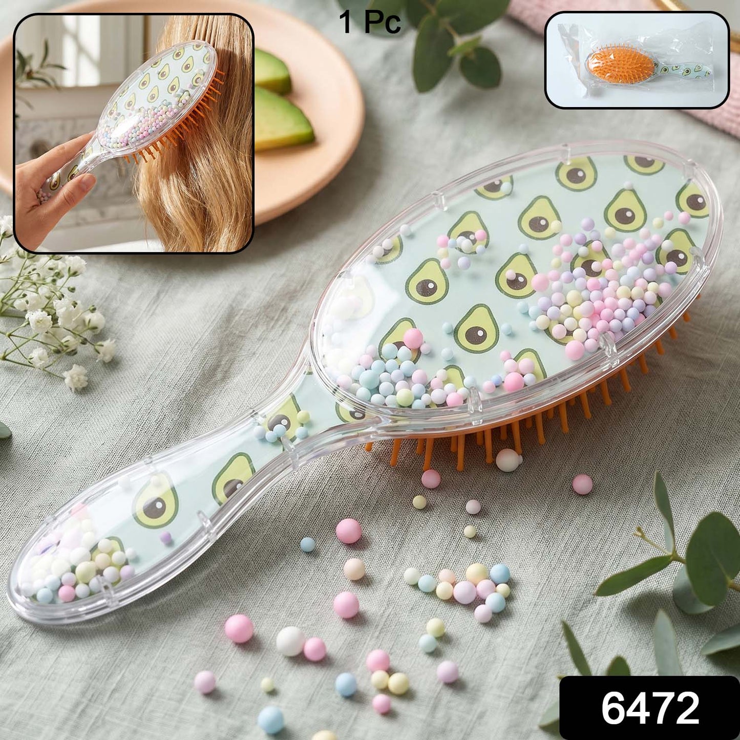 Soft Cushion Hair Brush – Gentle Detangling & Scalp Massage | Calm & Curl