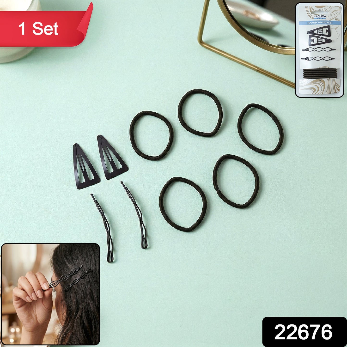 Multipurpose Hair Styling Accessories Set – Pins, Bands & Clips Kit