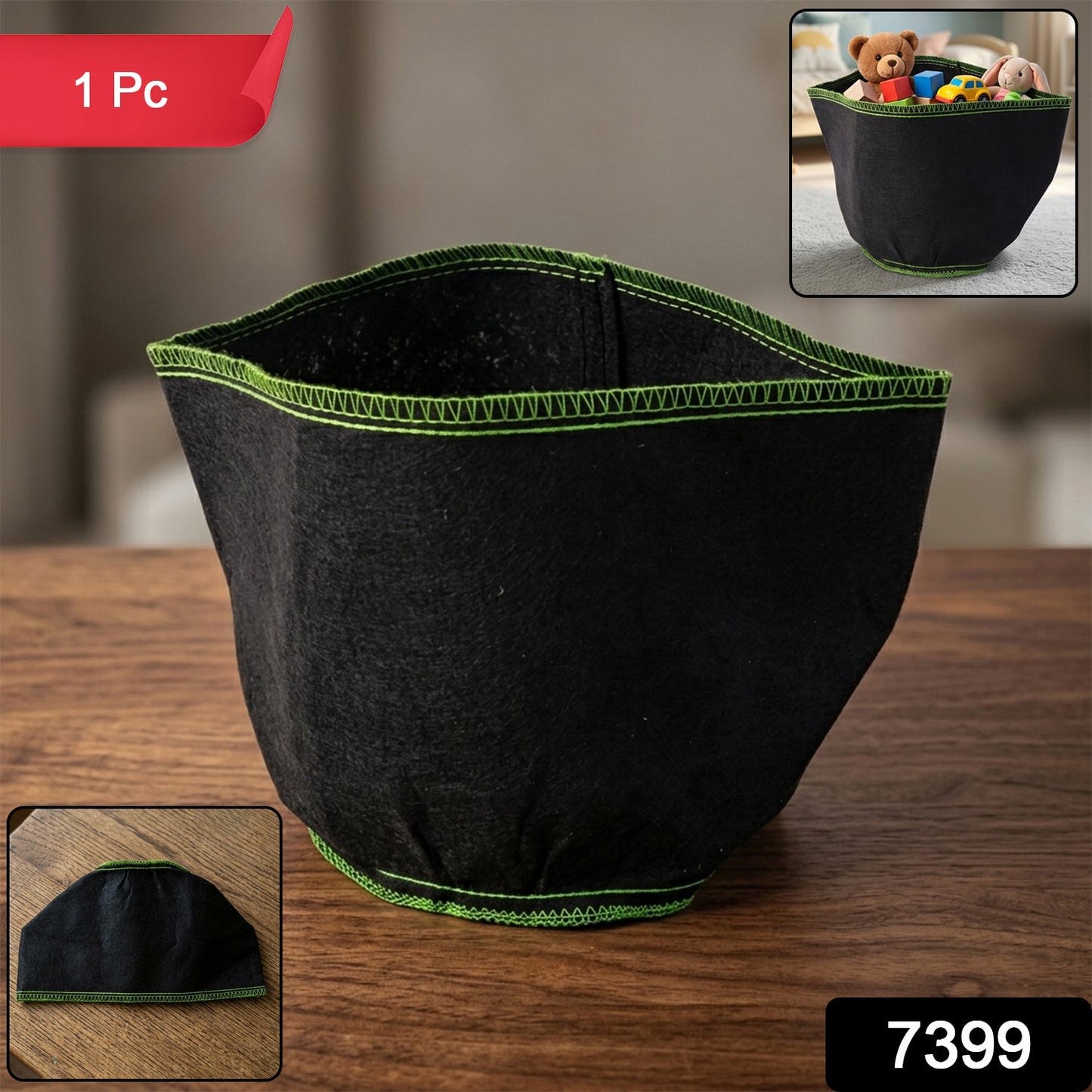 Space-Saving Small Fabric Storage Box – Organizer - main product view