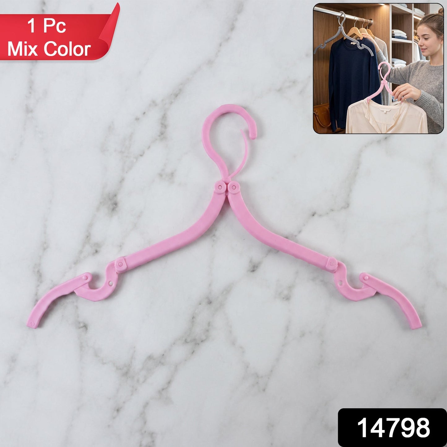 Space-Saving Travel Hanger – Compact & Portable Clothes - main product view