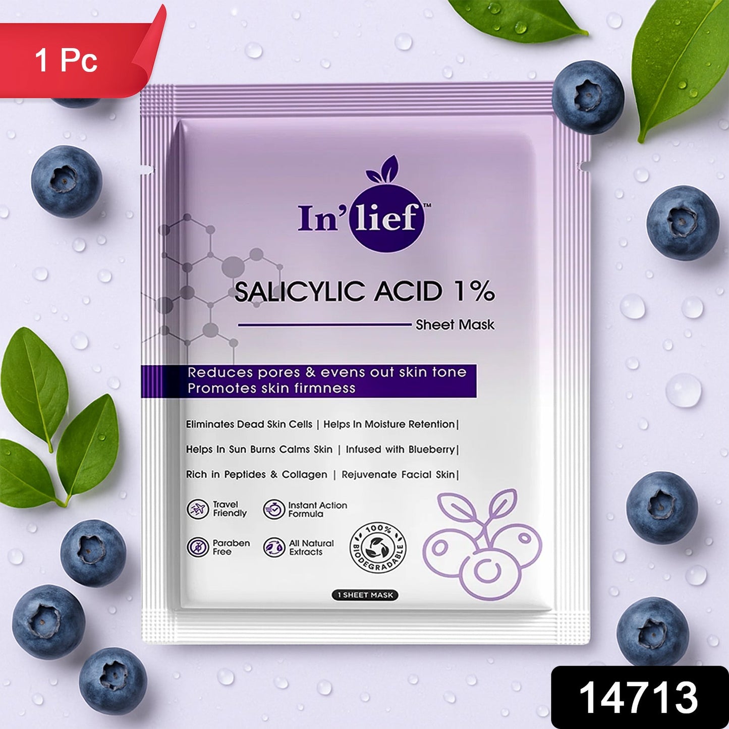 Salicylic Acid 1% Sheet Mask – Clarifies & Refines Pores