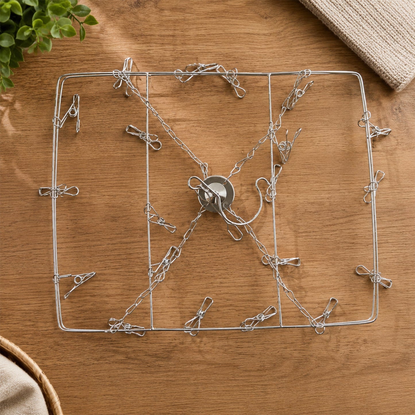Stainless Steel Square Multi Clip Drying Hanger for Socks