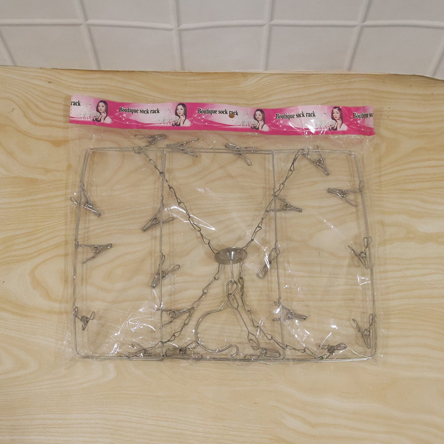Stainless Steel Square Multi Clip Drying Hanger for Socks