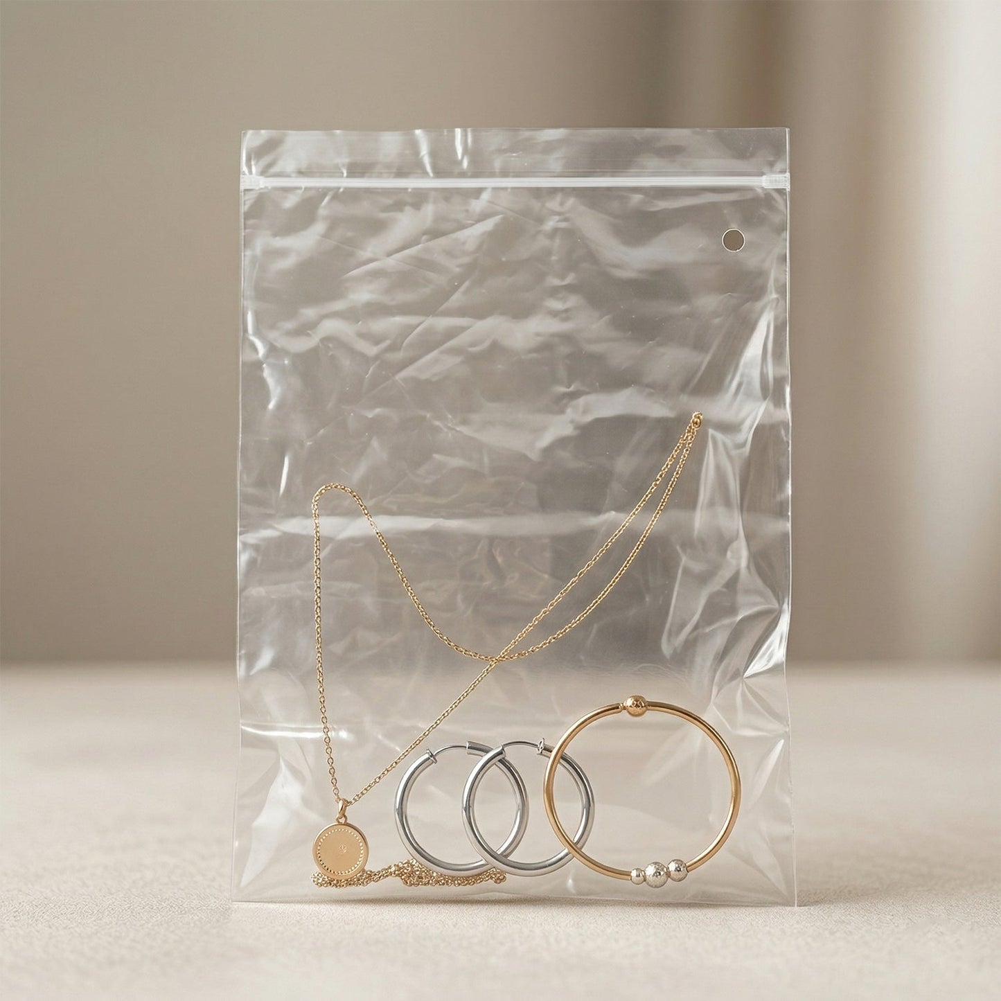 All-in-One Plastic Zip Lock Bag – Reusable 33x23 cm