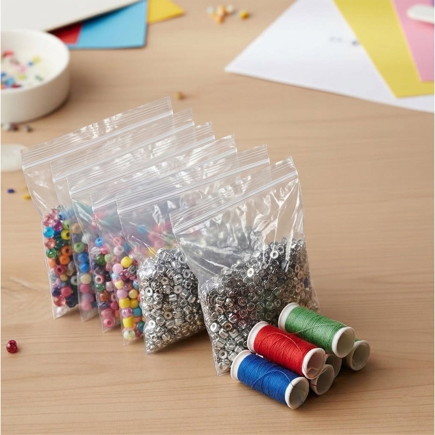 All-in-One Plastic Zip Lock Bag – Reusable 33x23 cm