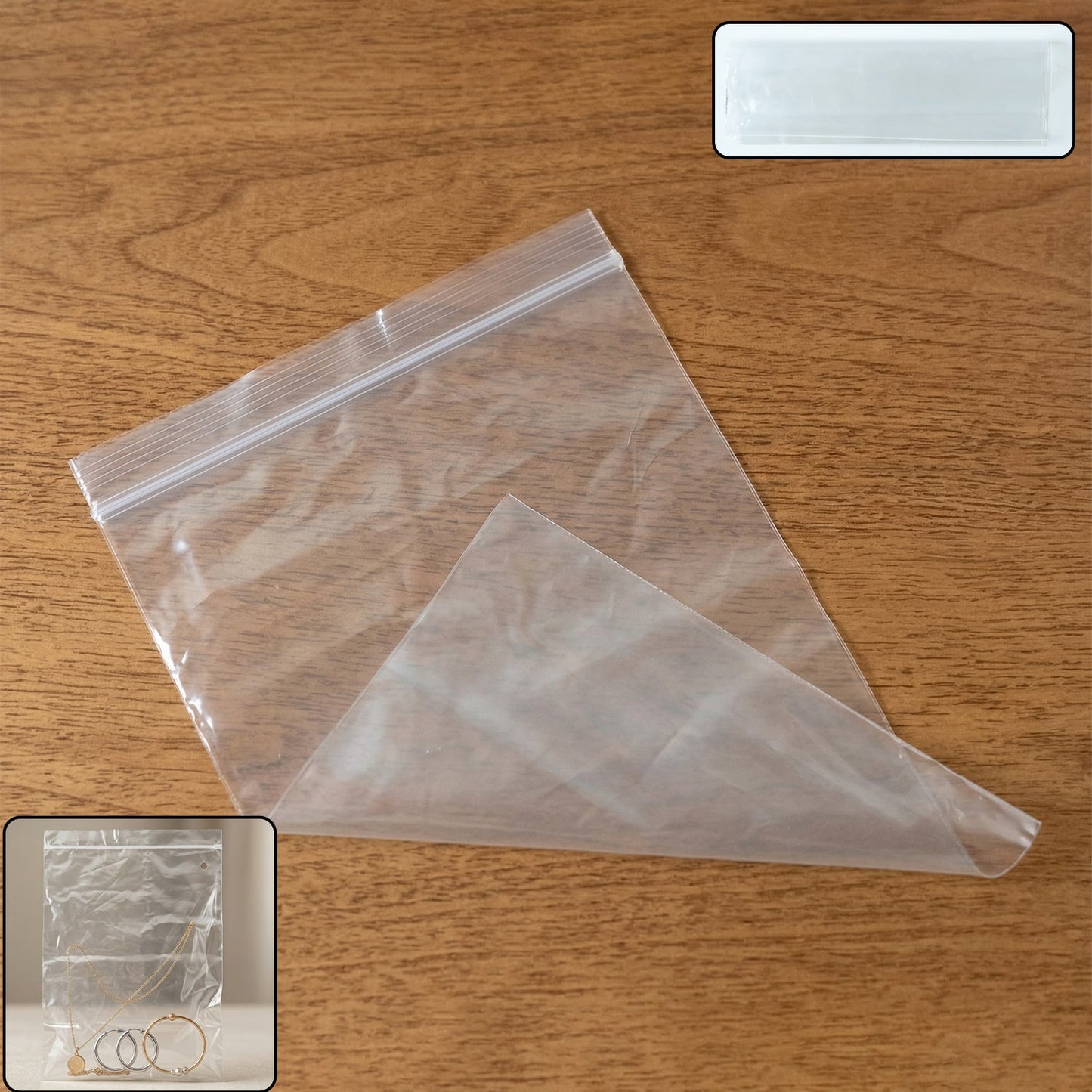 All-in-One Plastic Zip Lock Bag – Reusable 33x23 cm
