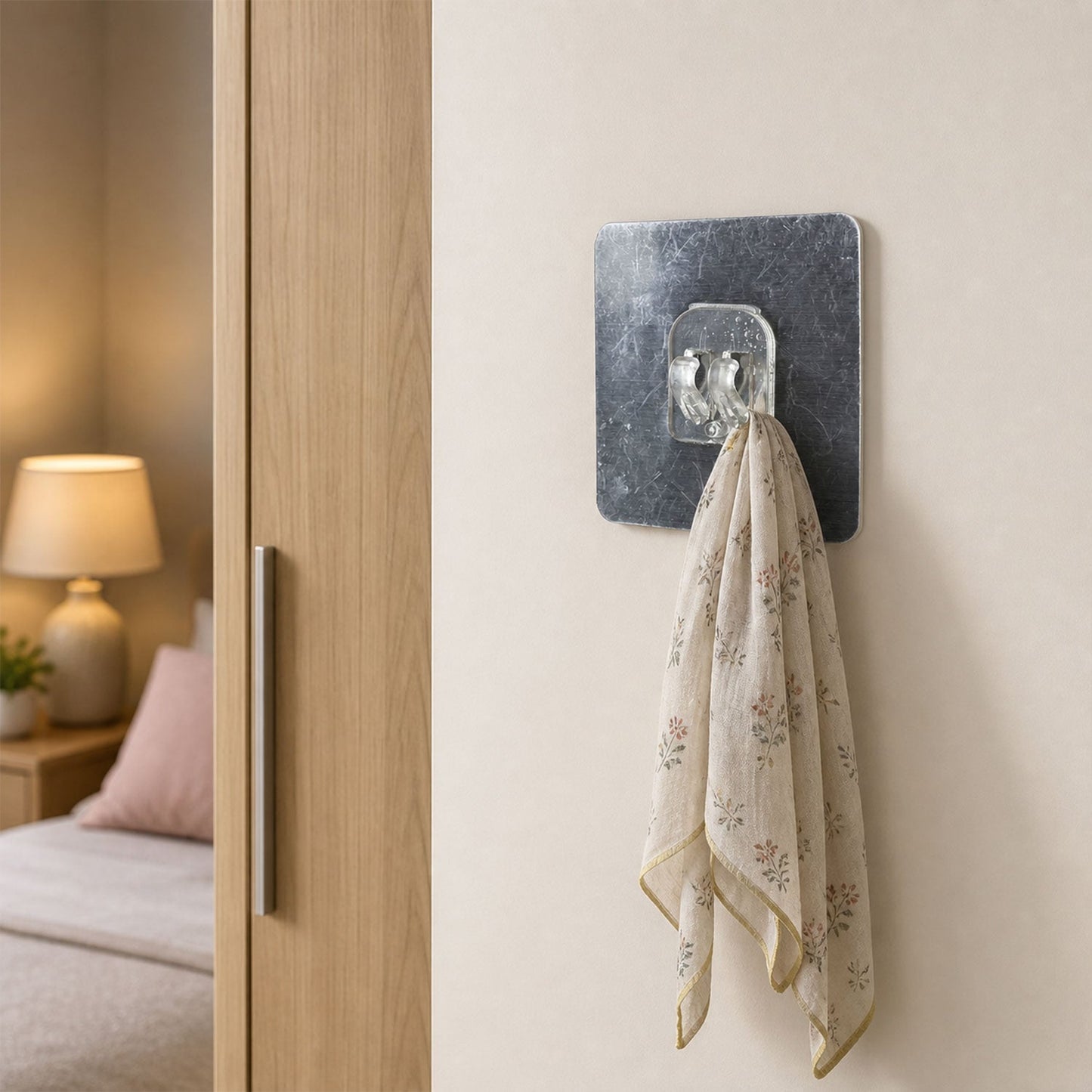 Reusable Self-Adhesive Transparent Wall Hook – Damage-Free