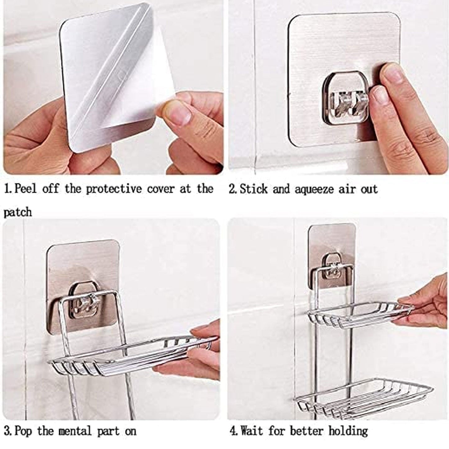 Reusable Self-Adhesive Transparent Wall Hook – Damage-Free